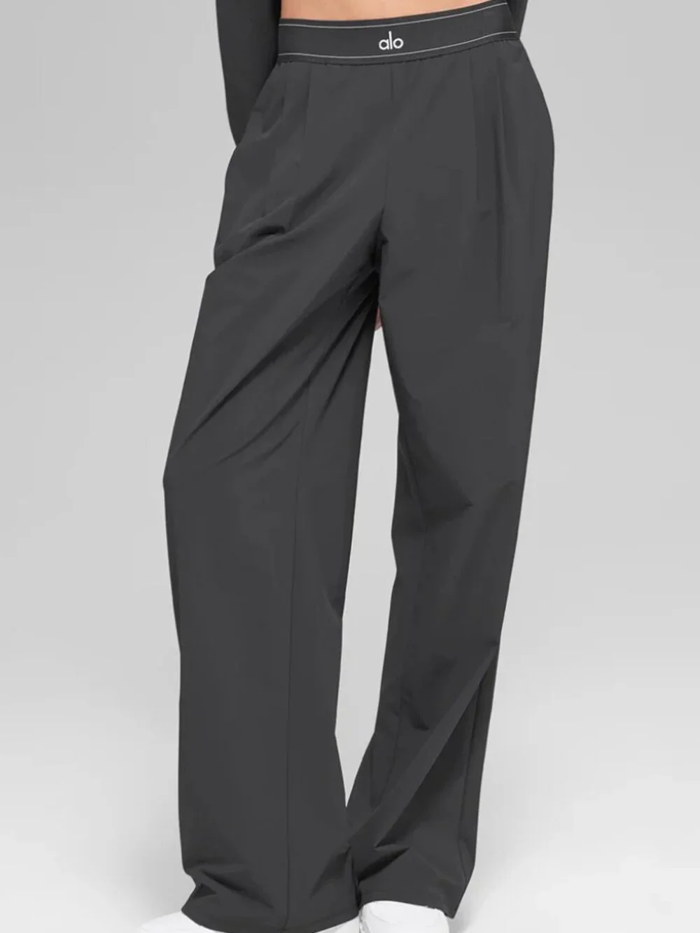 🔥🔥Alo Yoga Dark Grey Suit-Up Trouser Regular Pants